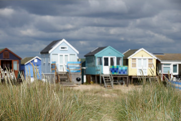 Fototapeta na wymiar Beach huts