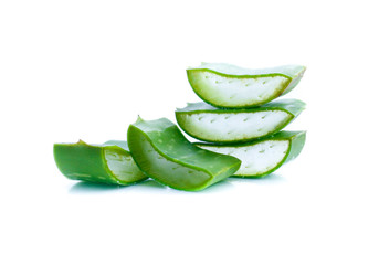 Aloe Vera sliced isolated on white background