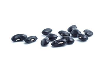 Fototapeta na wymiar Black Beans on white background