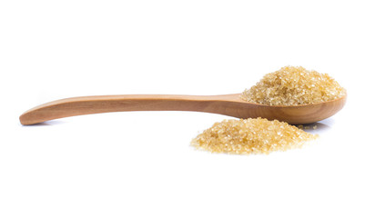 Brown sugar isolated on white