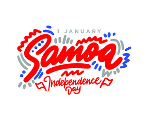 Samoa Independence Day. Vector Template Design Illustration. Design for greeting cards, banners. Vector illustration.