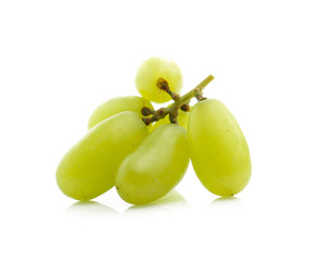 Green grape isolated on white background