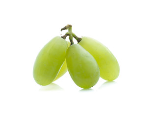 Green grape isolated on white background