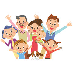 元気な仲良し三世代家族