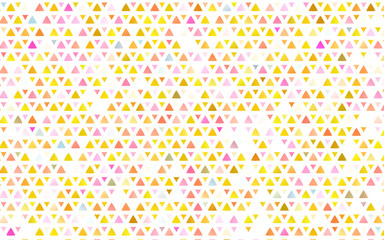 Light Pink, Yellow vector template with crystals, triangles. Beautiful illustration with triangles in nature style. Pattern for busines ad, booklets, leaflets