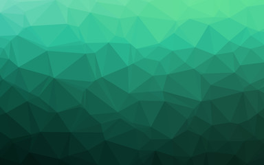 Obraz premium Light Green vector shining triangular background. Geometric illustration in Origami style with gradient. Polygonal design for your web site.