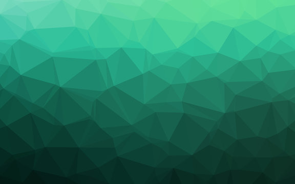 Light Green vector shining triangular background. Geometric illustration in Origami style with gradient. Polygonal design for your web site.