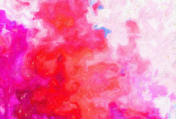 Fototapeta premium Abstract painting, Wall art, Canvas print, Oil paint, Modern drawing, Textured brushstrokes, Contemporary impressionism style, Warm fancy colors, Psychedelic design pattern, surreal fine art