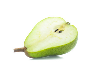 green pear isolated on white background