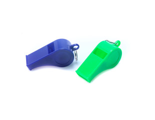 sport whistle isolated on white background