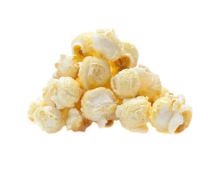 Popcorn isolated on white background