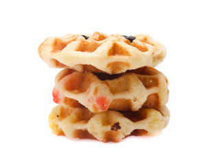 waffles isolated on white background