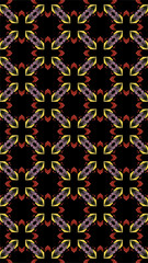 Fototapeta premium Ornate geometric pattern and abstract colored background