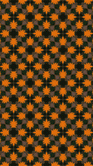 Ornate geometric pattern and abstract colored background