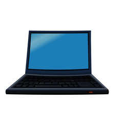 Old used Laptop - Cartoon Vector Image