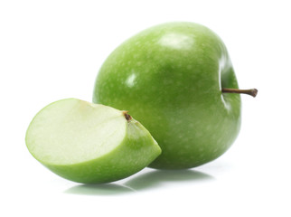 Green apple isolated on white background