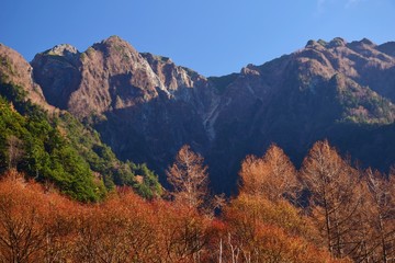 Autumn scenery in Kamikochi, Japan