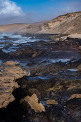 Fototapeta na wymiar Fuerteventura bizare Westküste nähe Costa Calma