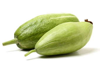 White jade melon on white background