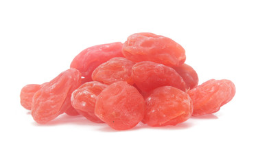 Dried  plums isolated on white background