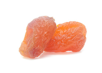 Dry apricot isolated on the white background