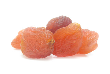 Dry apricot isolated on the white background
