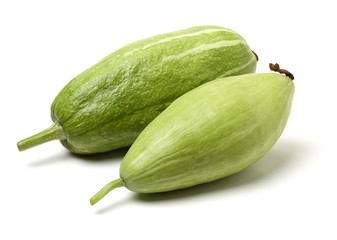 White jade melon on white background