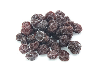 Dried  plums isolated on white background