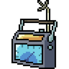 Fototapeta premium vector pixel art radio