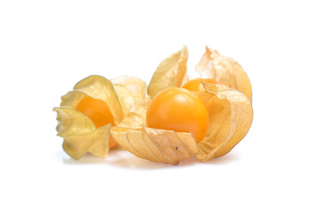 Physalis ,cape gooseberry isolated on white