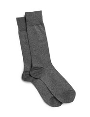 gray high socks on an isolated white background