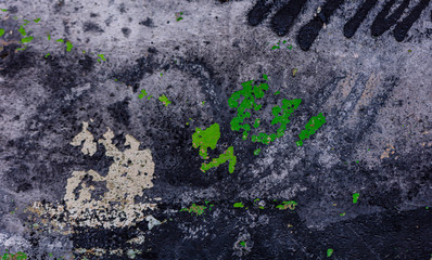 abstract colored texture. Old scratches, stain, paint splats, spots on the wall