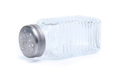Glass Salt Shaker Isolated on White Background