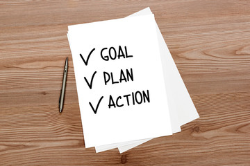 goal, plan, action