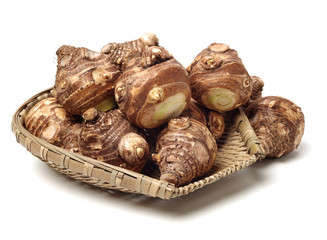 Taro on white background