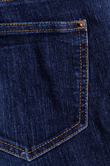 denim blue jean pocket texture is the classic indigo fashion. - Image