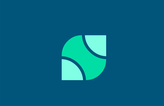 S In Blue Green Color Letter Logo Alphabet For Icon Design