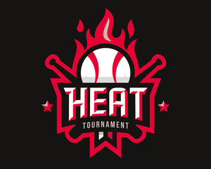 Baseball logo design, emblem tournament template editable for your design.