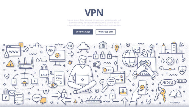 VPN Doodle Concept