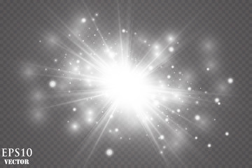 Vector transparent sunlight special lens flare light effect. © kulinskaia