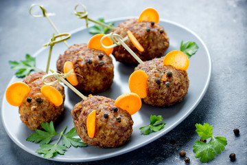 Halloween meatball mice , creative and fun food for kids