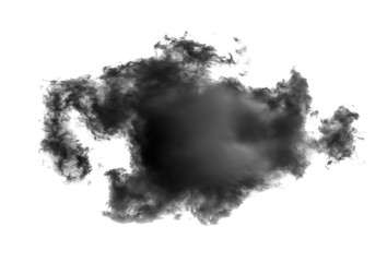 Fototapeta premium Cloud isolated on black background.