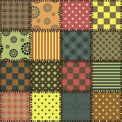 patchwork background with different patterns