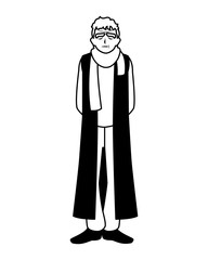 Grandfather cartoon vector design icon