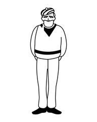 Grandfather cartoon vector design icon