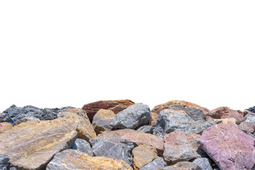 Big rock isolated on white. This has clipping path.