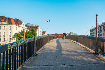 Obraz premium BRATISLAVA, SLOVAKIA - June 27, 2018: view of Buildings around Bratislava, Slovakia