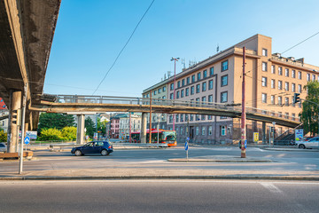 BRATISLAVA, SLOVAKIA - June 27, 2018: view of Buildings around Bratislava, Slovakia