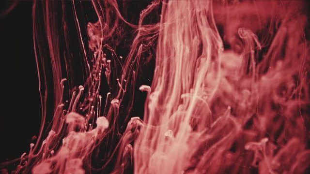 Abstract Ink colour flowing in water