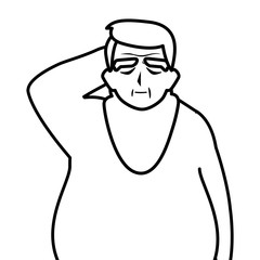 Obraz premium Grandfather cartoon vector design icon